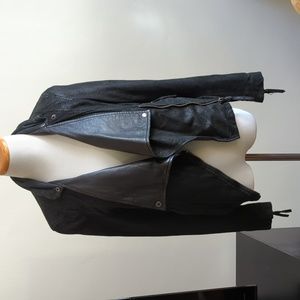 Muubaa black leather jacket Sz 6